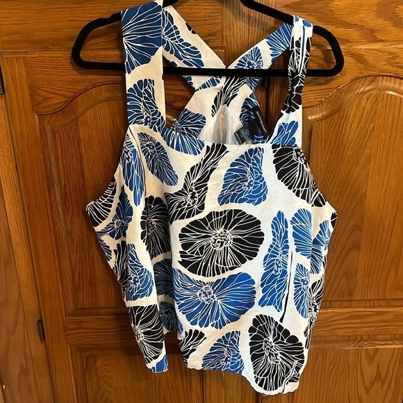 Ashley Stewart Cropped Linen Top - Picture 1 of 5